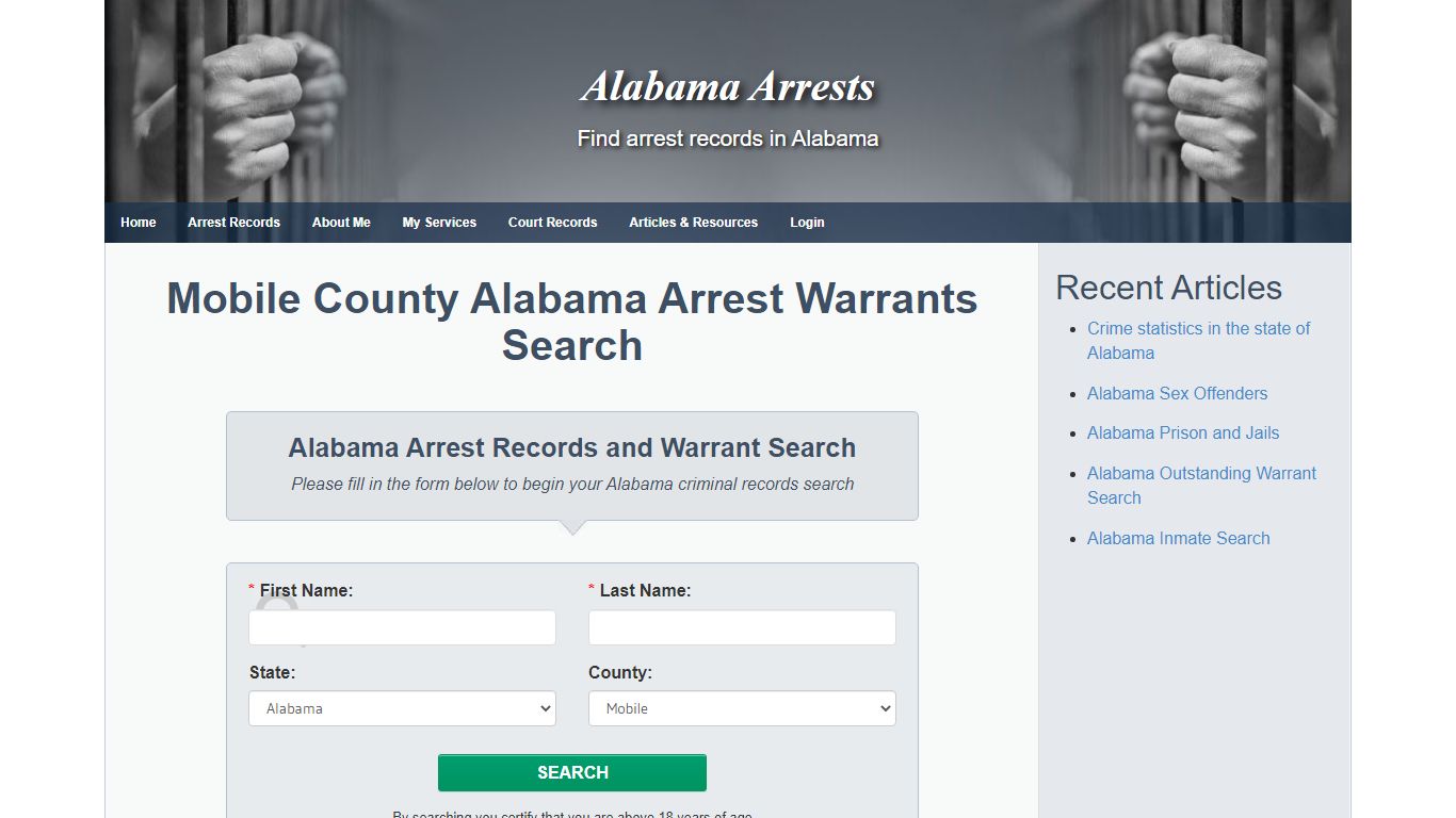 Mobile County Alabama Arrest Warrants Search